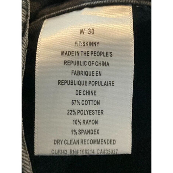Joe's Jeans Womens Sz 30 Black Gray Skinny Leg Stretch 5 Pocket‎ - Picture 4 of 10